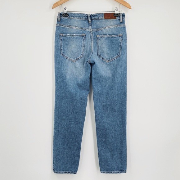 Allsaints April Mid Rise Boyfriend Distressed Jeans 26 - Picture 3 of 7